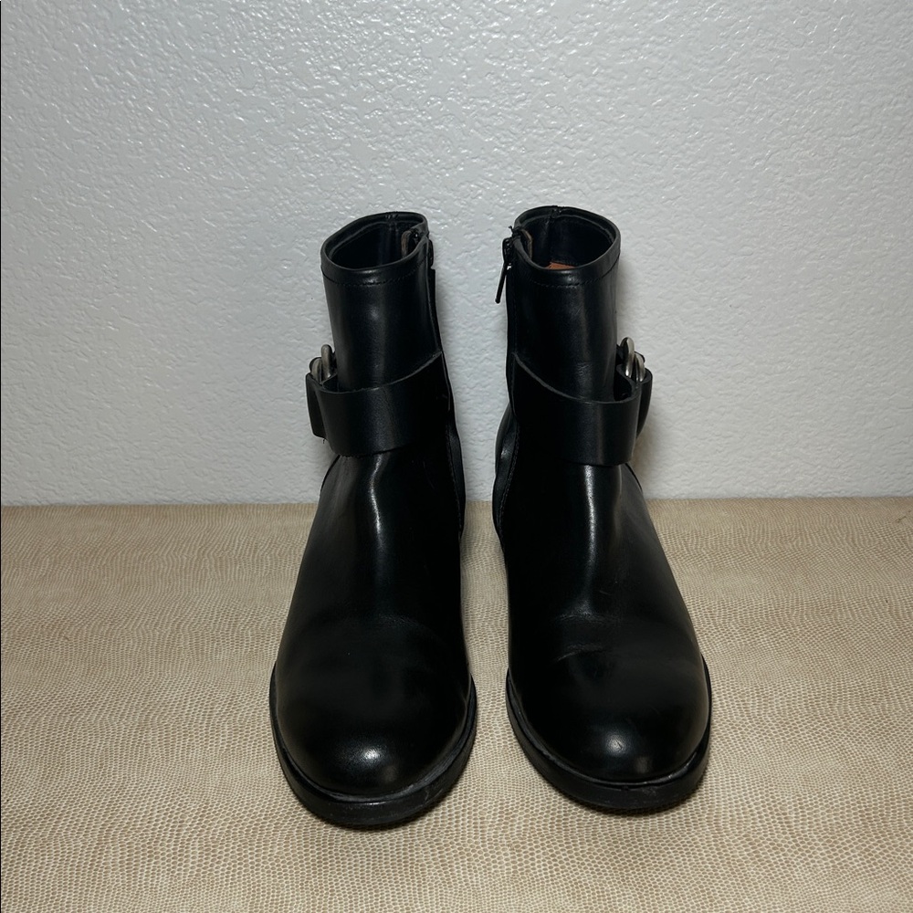 Frye Kristen Harness Short Boot Black Smooth Antique Pull Up 7 B MSRP $358 - Picture 8 of 16